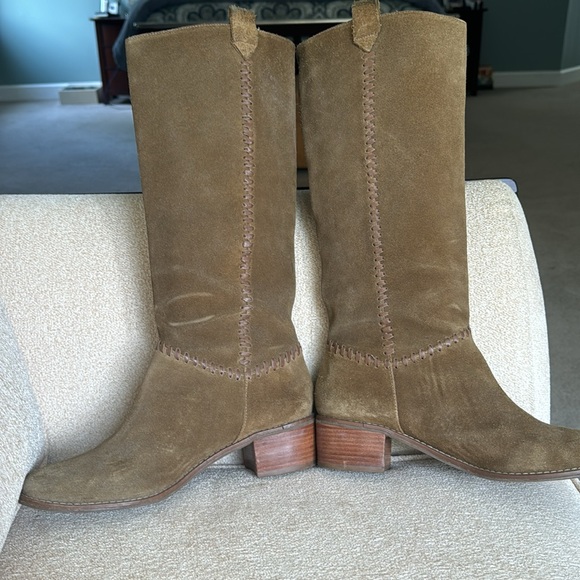 Brown leather suede boots from Jack Rogers. Riding boot style. - Picture 5 of 6